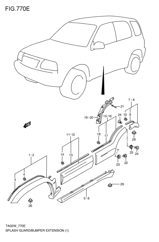 splash guard / bumper extension