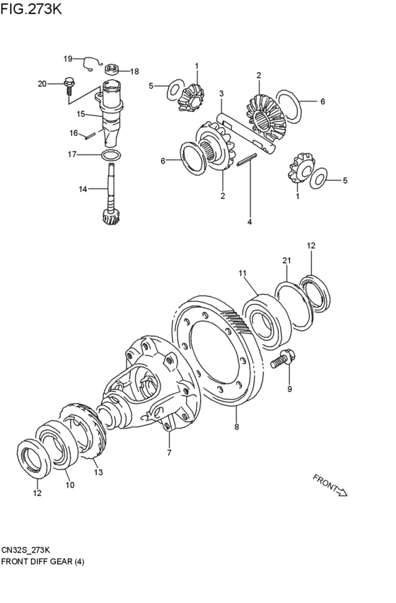 フロントデファレンシャルギヤ