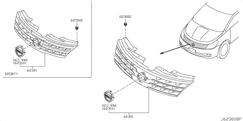 Front grille