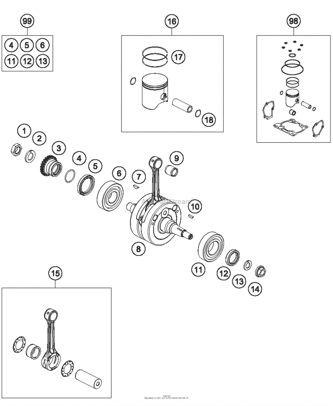 Crankshaft, Piston