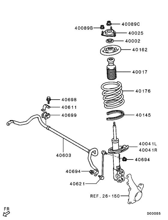 Front susp strut & spring