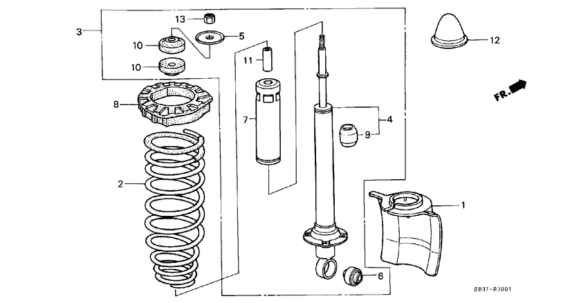 Rear shock absorber