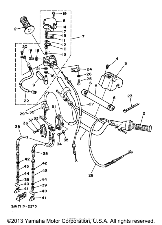 Steering handle & cable