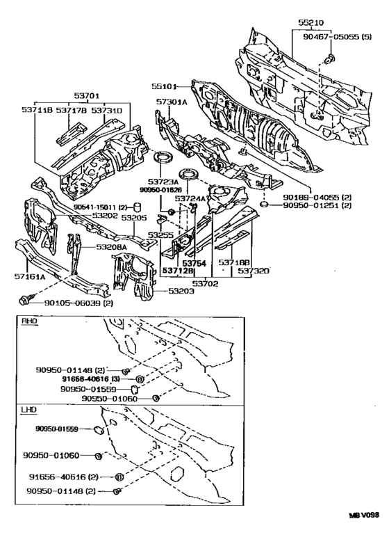 Front Fender Apron & Dash Panel