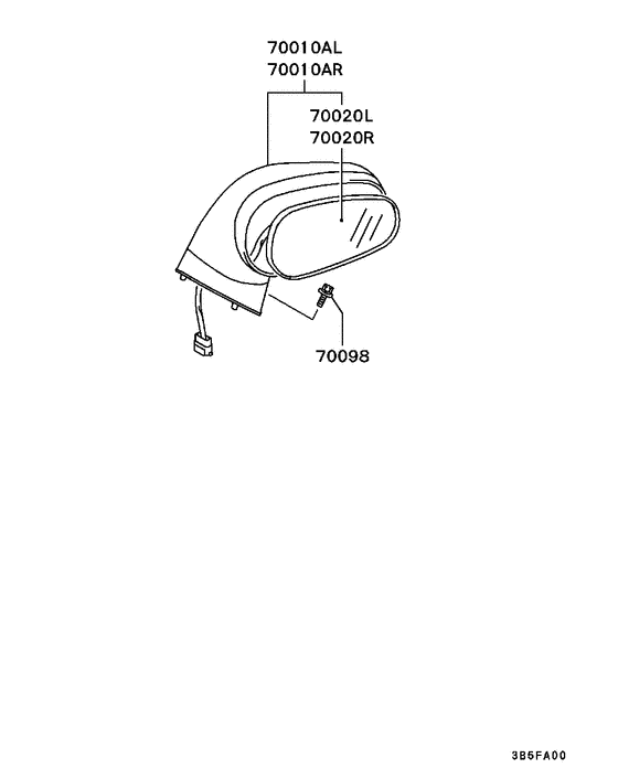 Outside rear view mirror