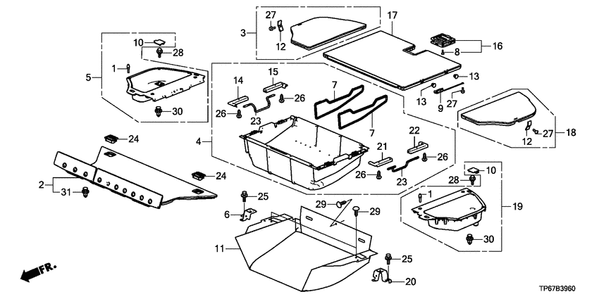 Rear floor box