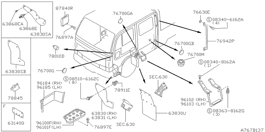 Body side fitting