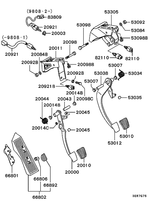 Brake & clutch pedal
