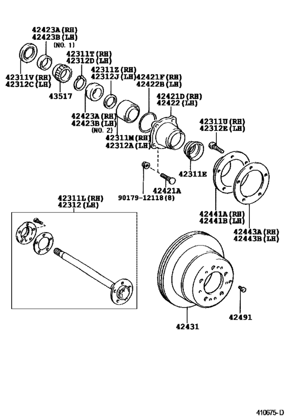 Rear Axle Shaft & Hub