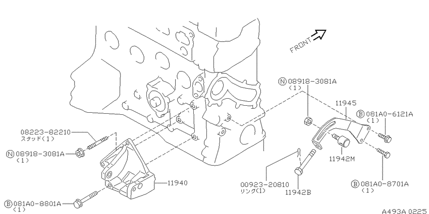Power steering pump mounting