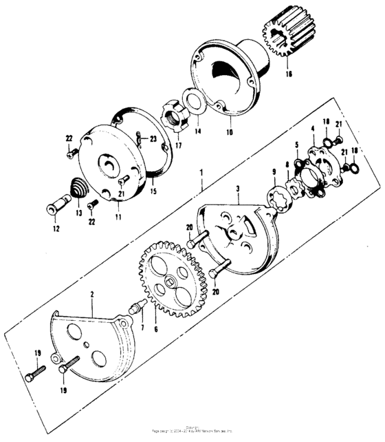 Oil filter rotor + oil pump