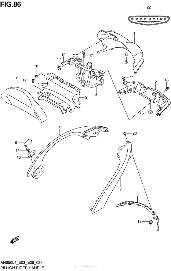 Pillion Rider Handle (An650Zl4 E28)