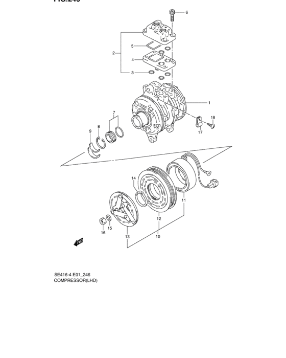Compressor and magnet clutch