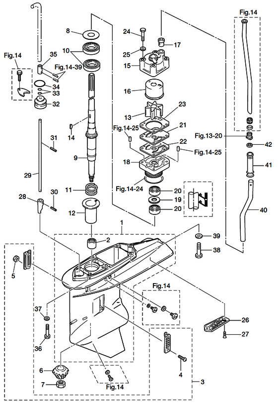 Gear case (drive shaft) (mwd50 big foot)