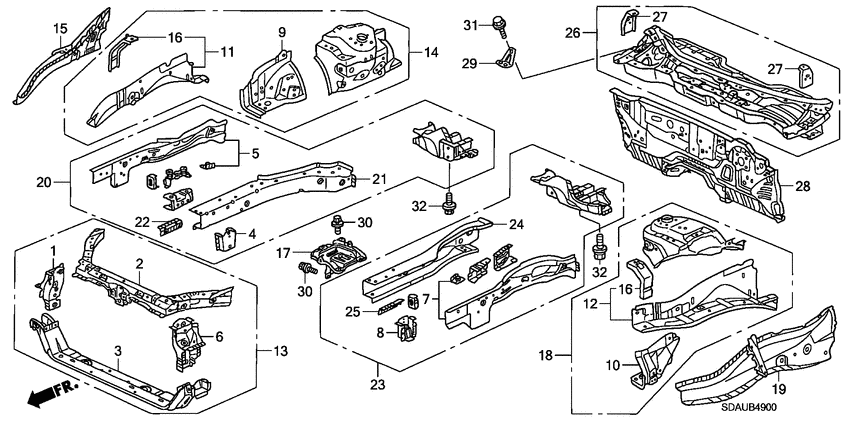 Front bulkhead/dashboard