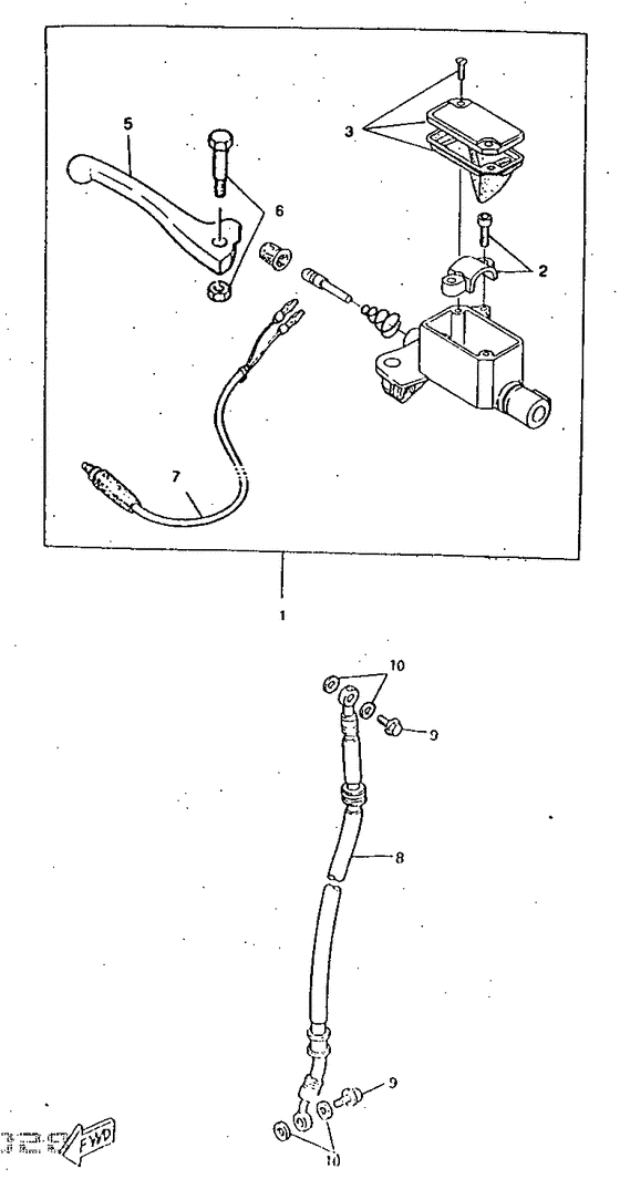 Front master cylinder