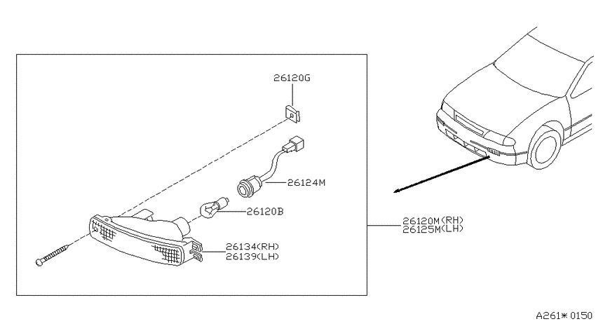 Front combination lamp