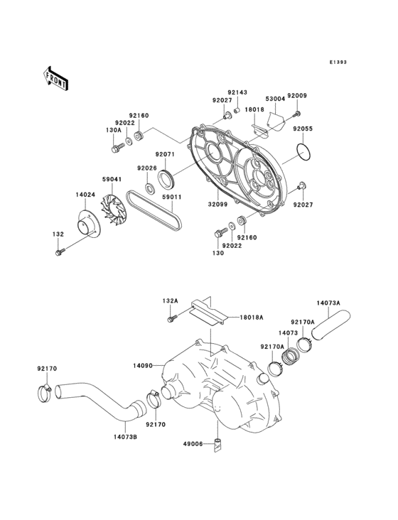 Converter cover/drive belt