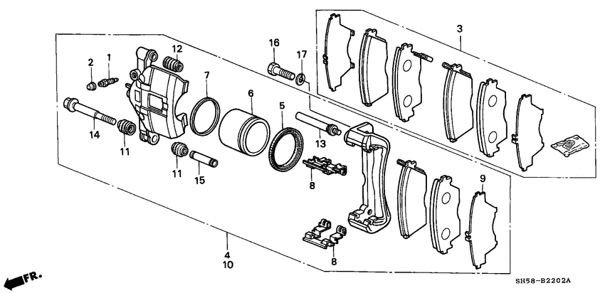 Front brake caliper