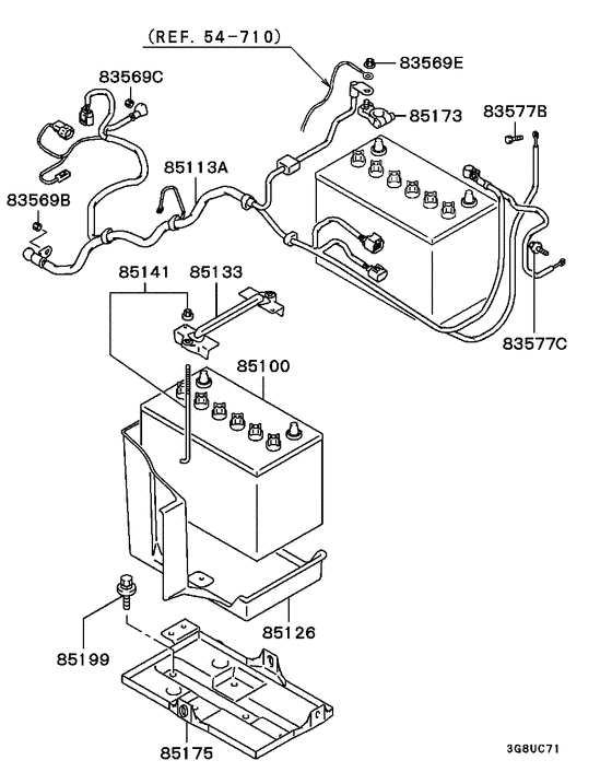 Battery cable & bracket
