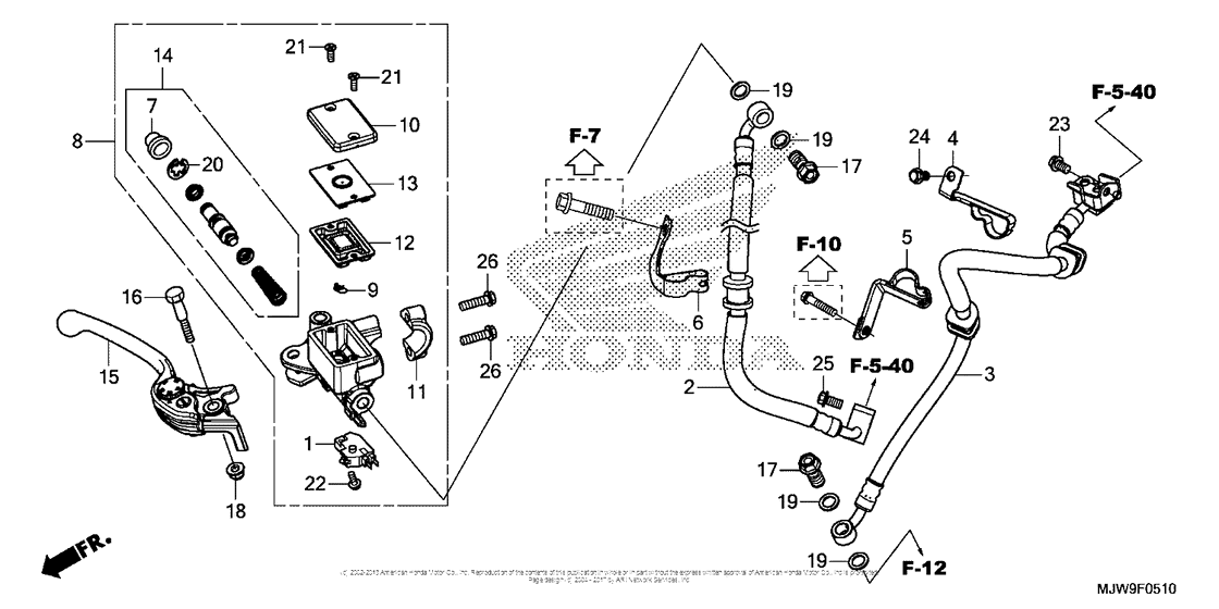 Front Brake Master Cylinder (Cb500Fa)