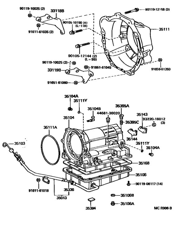 Transmission Case & Oil Pan (Atm)