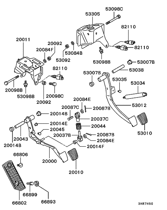 Brake & clutch pedal