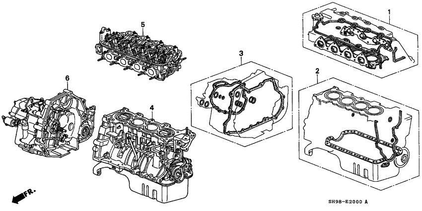 Gasket kit/engine assy./ transmission assy.