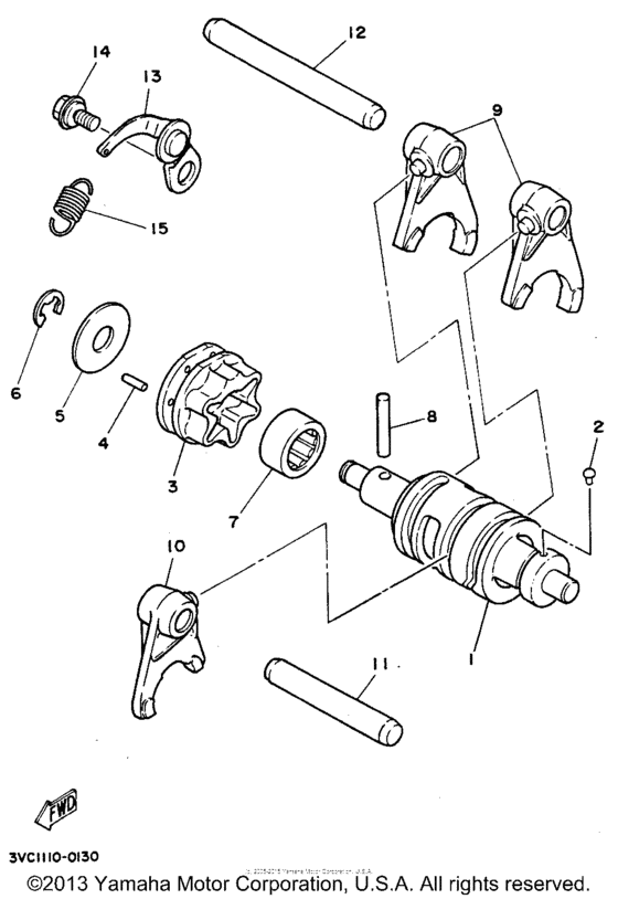 Shift cam - shift fork