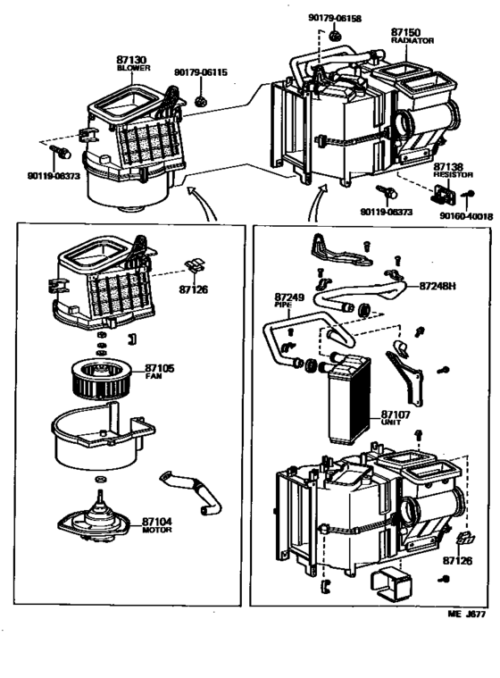 Heating & Air Conditioning - Heater Unit & Blower