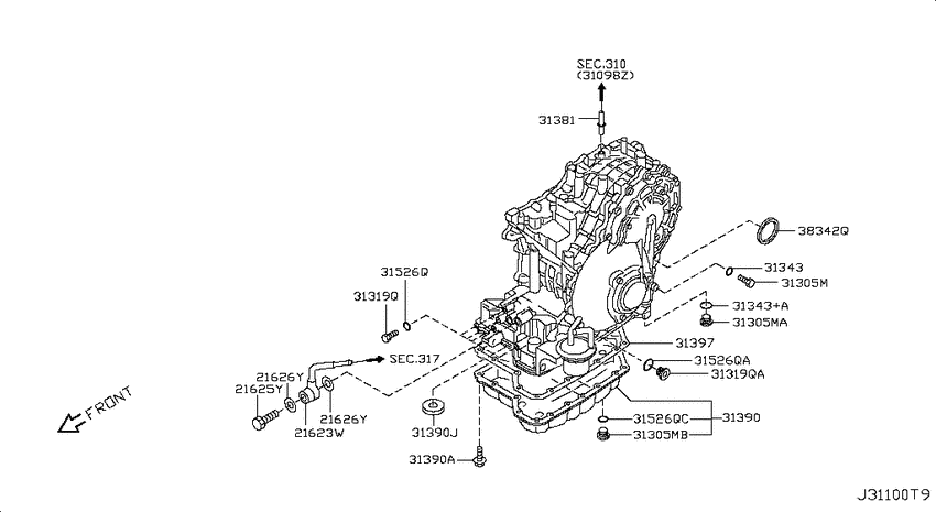 Torque converter,housing & case