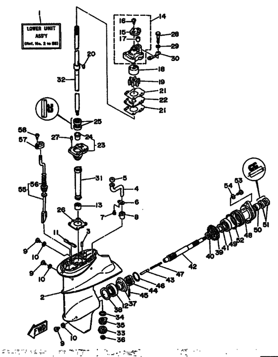 Lower casing & drive 1