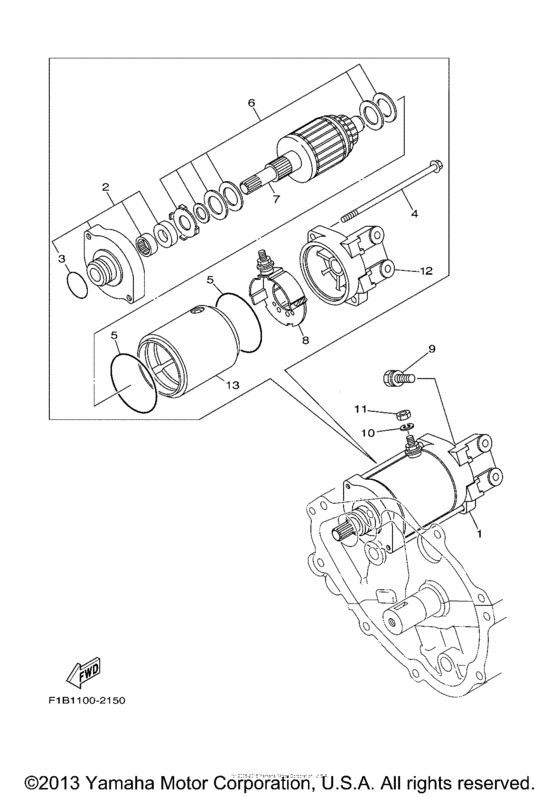 Starting motor