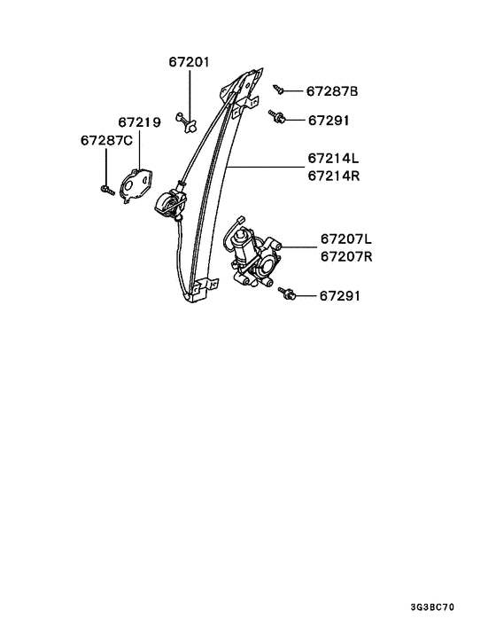 Front door window regulator