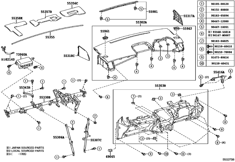 Instrument Panel & Glove Compartment