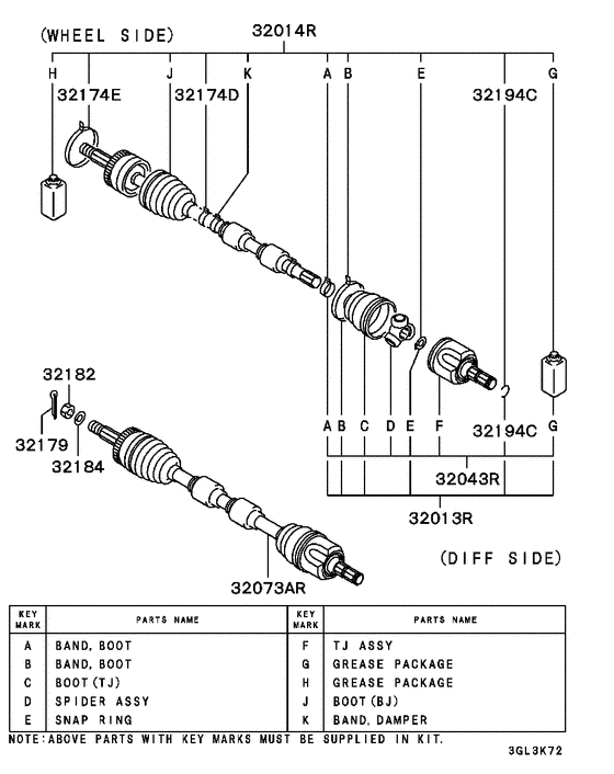 Front axle drive shaft