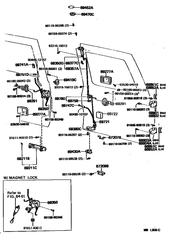 Back Door Lock & Hinge
