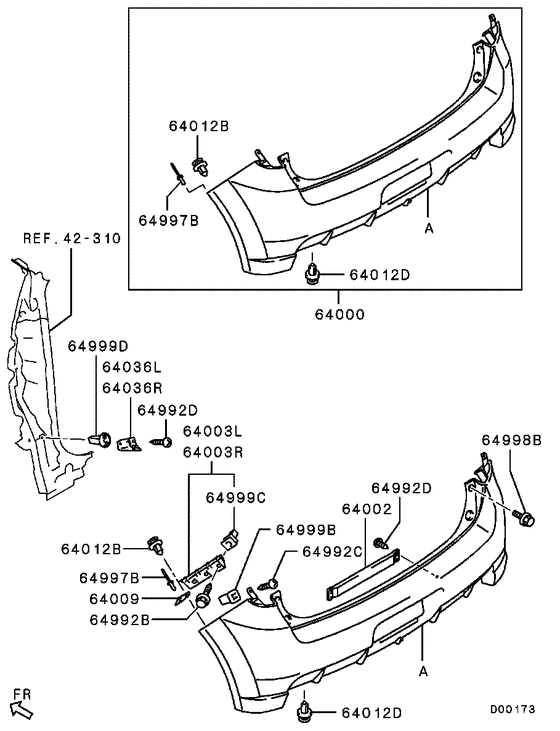 Rear bumper & support