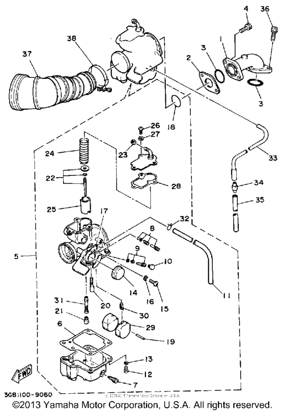 Air filter-carburetor
