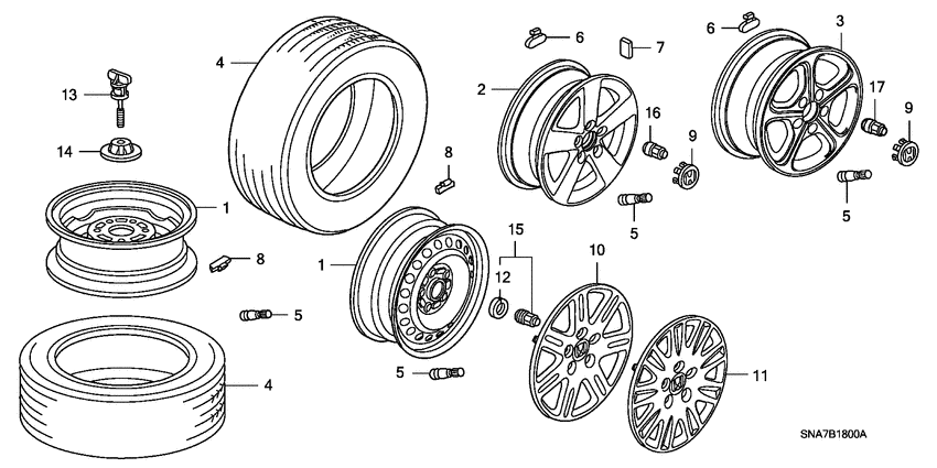 Tire/wheel disks