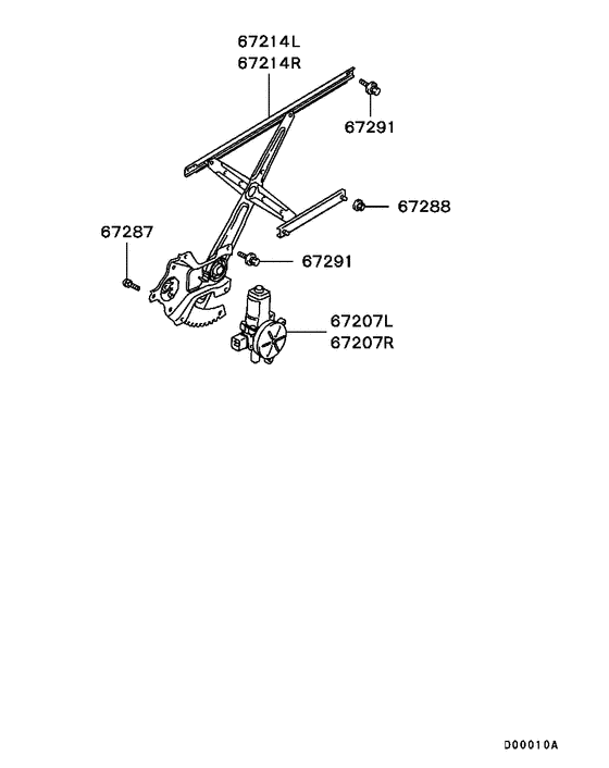 Front door window regulator