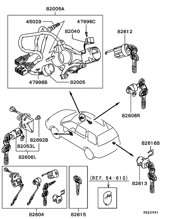 Lock cylinder & key