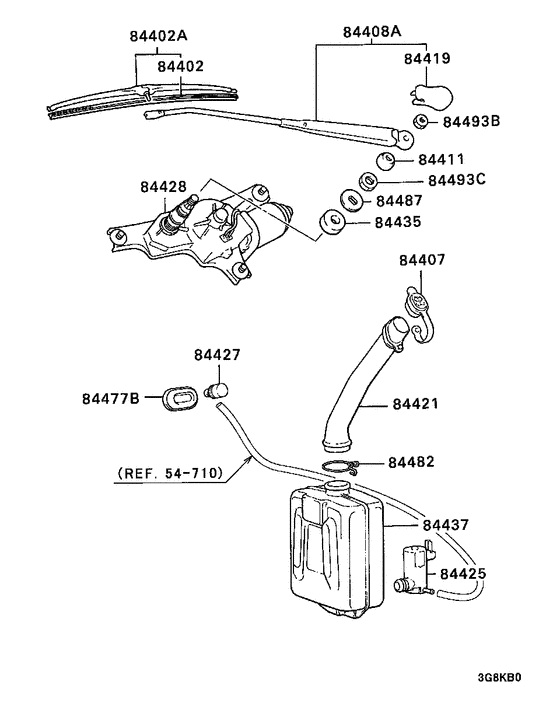 Rear window wiper & washer