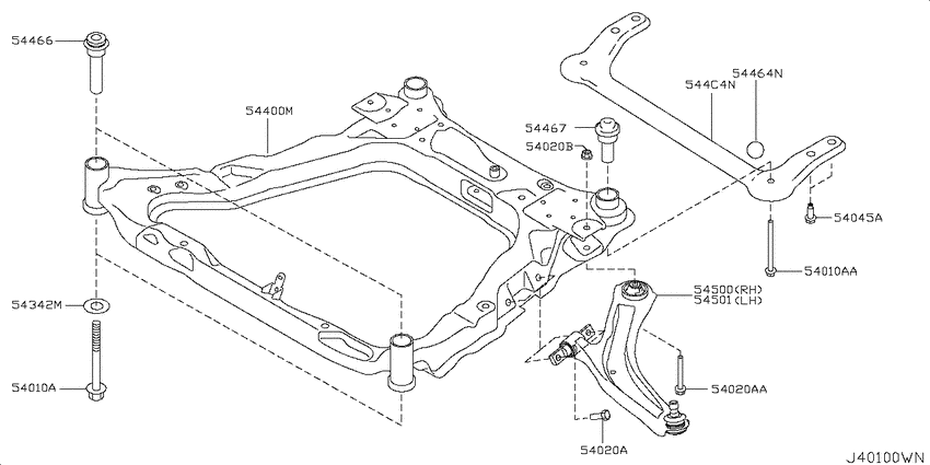 Front suspension for 2007 - 2012 Nissan DUALIS J10 | Japan sales region ...