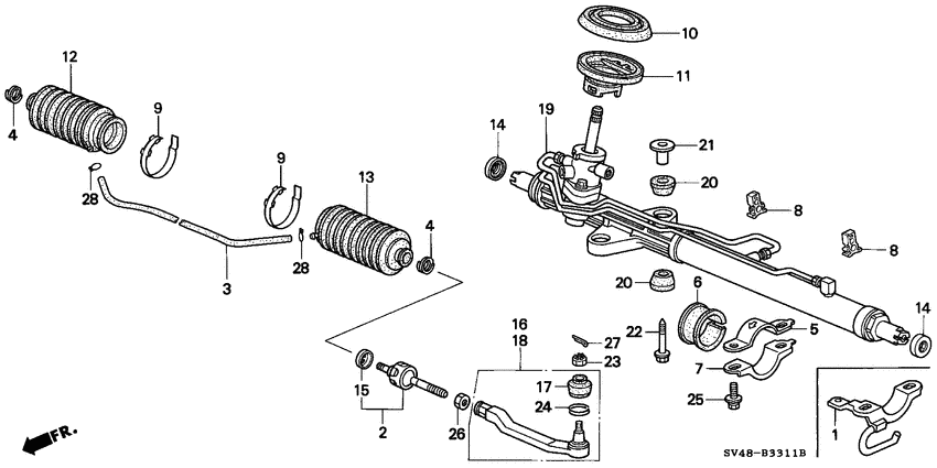 Power steering gear box