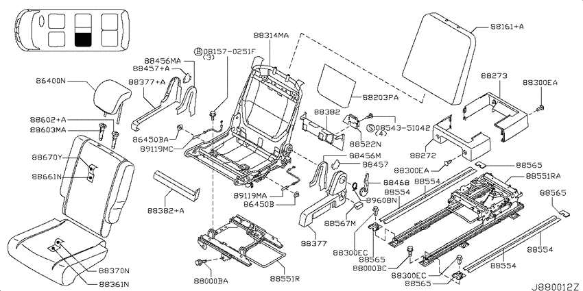 Rear seat