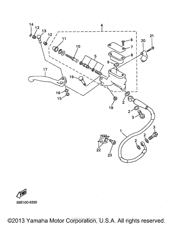 Front master cylinder