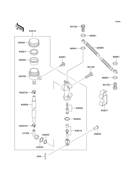 Rear master cylinder
