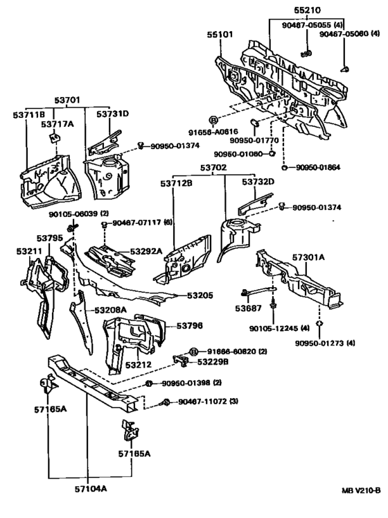 Front Fender Apron & Dash Panel