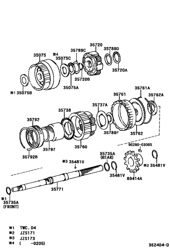 Planetary Gear, Reverse Piston & Counter Gear(Atm)